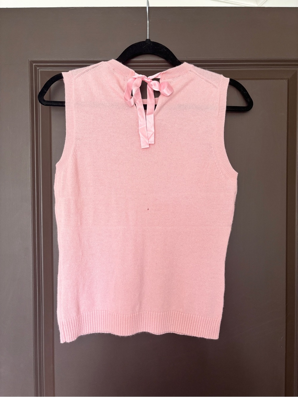 J Crew Pale Pink Sleeveless Lightweight Sweater Medium - Picture 3 of 6